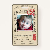 Badge Kids Ninja ID (Customize image & text!) (Devant)