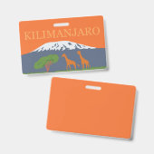 Badge Kilimandjaro (Avant & arrière)