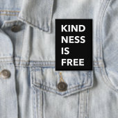 Badge KINDNESS EST GRATUIT Bouton de typographie gras (Insitu)