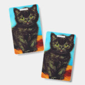 Badge Kitten Boudeur de Style Van Gogh (Avant & arrière)