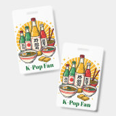 Badge Korean Pop Culture Chest Print (Avant & arrière)