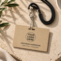 Badge Kraft Rustique l Logo Entreprise Carte d'ide