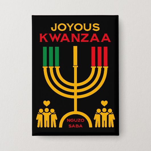 Badge Kwanzaa joyeux (Recto)