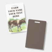 Badge La ferme à la vache (Front & Back)