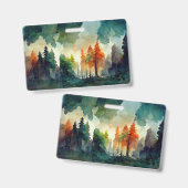 Badge La forêt (nature) (Avant & arrière)