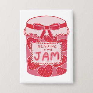 Badge La lecture est mon amoureux du livre de confiture