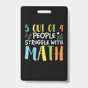 Badge La lutte des professeurs de mathématiques avec les