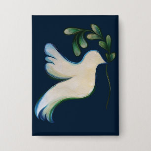 Badge La Paix sur Terre La colombe de l'espoir