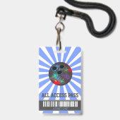 Badge La partie de bowling, passage de VIP, invitation, (Avant avec lanière)