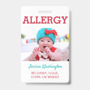 Badge La photo faite sur commande badine l'allergie ICOE