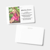 Badge La photo faite sur commande badine moderne simple (Avant & arrière)