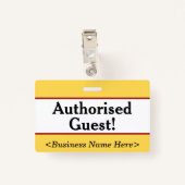 Badge La plaine "a autorisé l'invité !" Insigne (Dos avec clip)