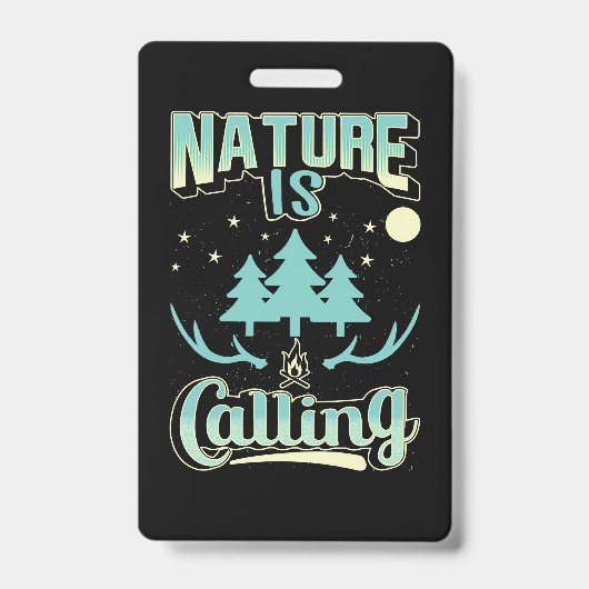 Badge La Randonnée Appelle La Nature (Avant)