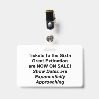BADGE La sixième grande extinction