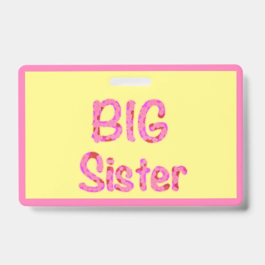 Badge La typographie des grandes soeurs (Avant)