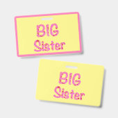 Badge La typographie des grandes soeurs (Avant & arrière)