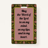 Badge La Vénérable Prêche De Bède (P 008; Prière) (Dos)