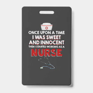 Badge La vie d'infirmière Je travaille comme infirmièr