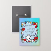 Badge La vie est courte Westie Button (Recto/Verso)