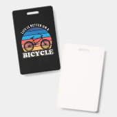 Badge La vie est meilleure à vélo (Avant & arrière)
