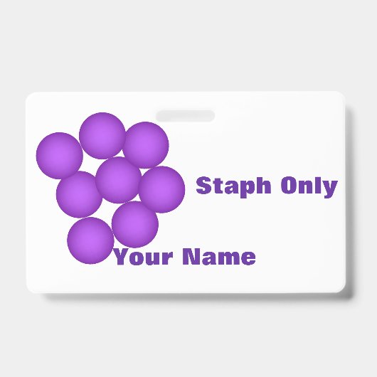 Badge Laboratoire de microbiologie Staph uniquement (Avant)