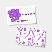 Badge Laboratoire de microbiologie Staph uniquement (Avant & arrière)