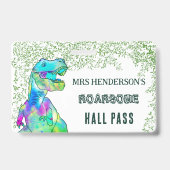 Badge Laisse de professeur d'école Roarsome dinosaure (Avant)