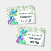 Badge Laisse de professeur d'école Roarsome dinosaure (Avant & arrière)