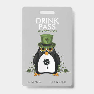 Badge Laisse-passeport de boisson de la Saint-Patrick