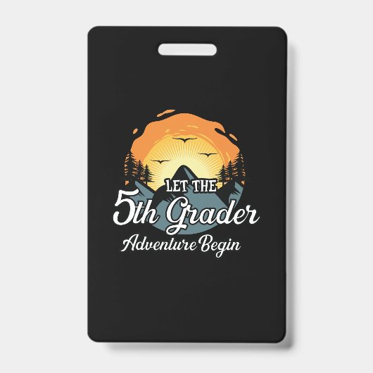 Badge Laisser Commencer l'aventure de 5e année (Avant)