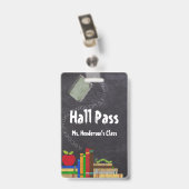 Badge Laisser-passer de l'école des enseignants tableau (Arrière avec clip)