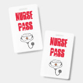 Badge Laisser-passer de l'infirmière scolaire (Avant & arrière)