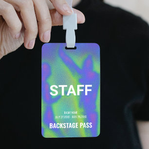Badge Laisser-passer de personnel pour l'événement de mu