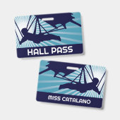 Badge Laisser-passer instructeur de deltaplane  (Avant & arrière)