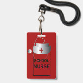 Badge Laisser-passer pour l'infirmerie de l'école (Avant avec lanière)