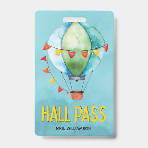 Badge Laisser-passer scolaire enseignant Coloré salle de