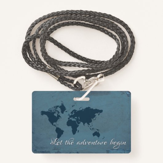 Badge Laissez l'aventure commencer (Devant avec lanière)