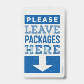 Badge Laissez le package ici (Arrière)