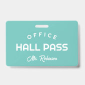 Badge laissez-passer de bureau arc-en-ciel pour la class (Dos)