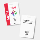 Badge Laissez-passer de sécurité pour événement spécial (Avant & arrière)