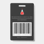 Badge Laissez-passer de sécurité pour une fête scientifi (Arrière)