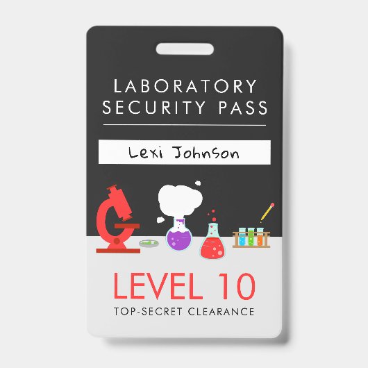 Badge Laissez-passer de sécurité pour une fête scientifi (Avant)