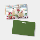 BADGE LAIT DE POULE DE NOËL (Avant & arrière)