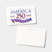 BADGE L'AMÉRIQUE 250 ANS DE LIBERTÉ (Avant & arrière)