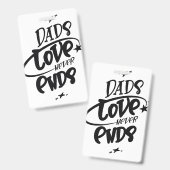 Badge L'amour d'un papa ne finit jamais (Avant & arrière)