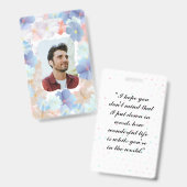 Badge L'amour pur comme une Fleur (Avant & arrière)