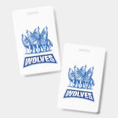 Badge Lancers de Coussin par des Loups (Avant & arrière)