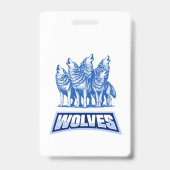 Badge Lancers de Coussin par des Loups (Arrière)