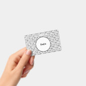 Badge Langage informatique à code binaire avec nom (Manuel / portable)