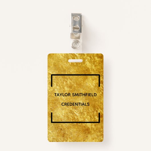 Badge lanière à la mode moderne carrée géométrique (Devant avec clip)